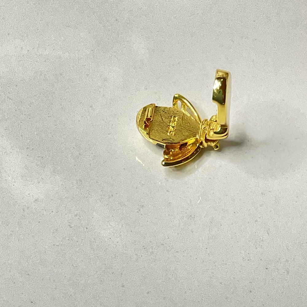 π 14K Gold Plated Sterling Silver Reflexion Bee Clip Charm - Picture 10 of 12